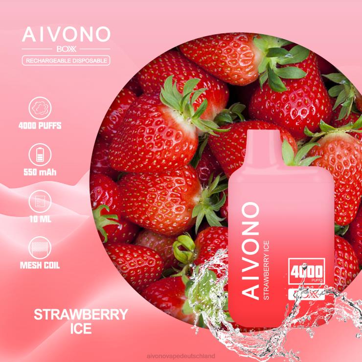 Aivono AIM BOXX 4000 Erdbeereis 4V0P8226 - Aivono Vape
