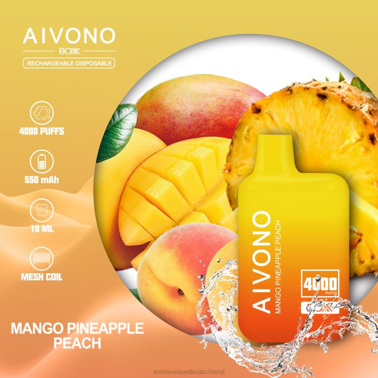 Aivono AIM BOXX 4000 Mango-Ananas-Pfirsich 4V0P8219 - Aivono Deutschland