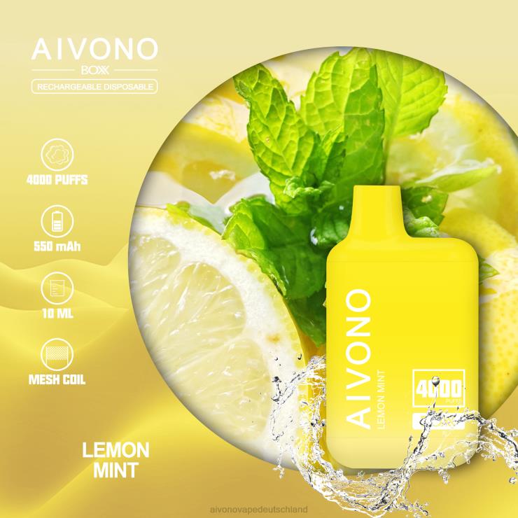 Aivono AIM BOXX 4000 Zitronenminze 4V0P8230 - Aivono Vape Deutschland