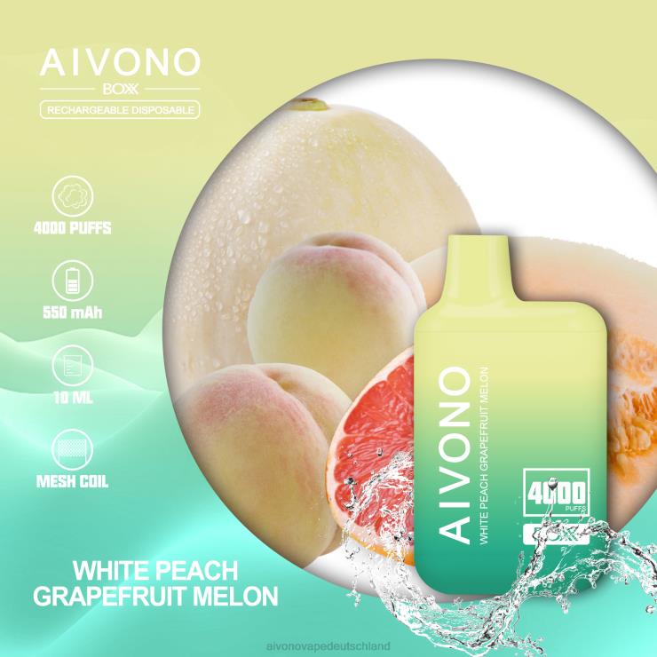 Aivono AIM BOXX 4000 weiße Pfirsich-Grapefruitmelone 4V0P8224 - Aivono Vape Deutschland