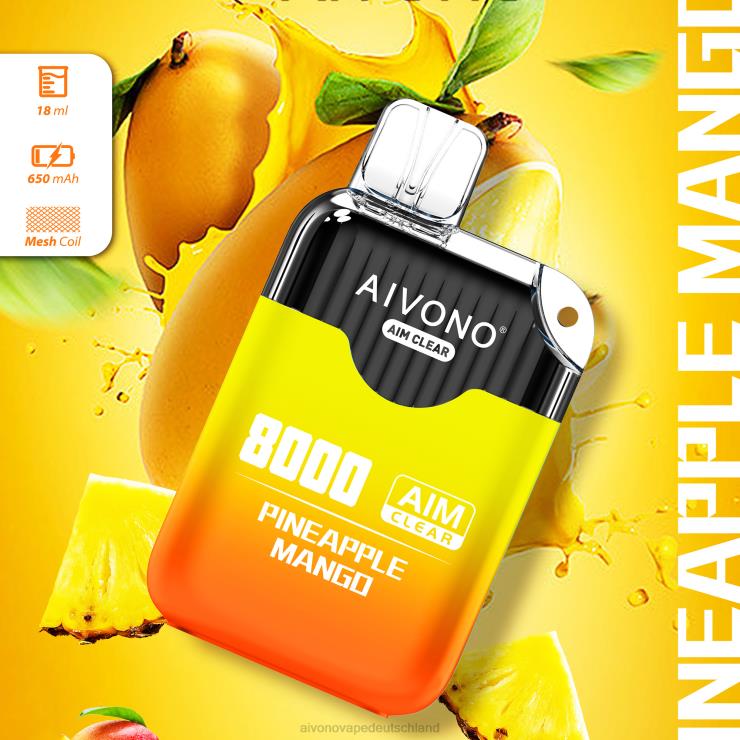 Aivono AIM CLEAR 8000 Ananas-Mango 4V0P8209 - Aivono Vape Deutschland
