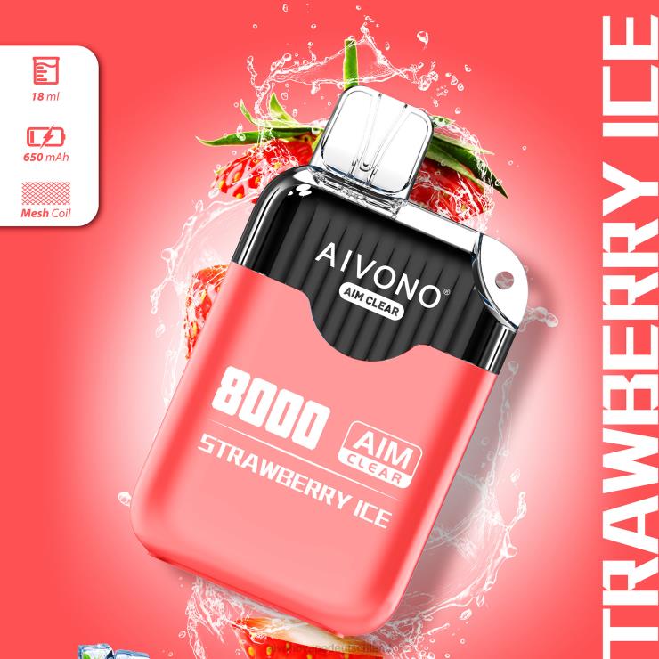 Aivono AIM CLEAR 8000 Erdbeereis 4V0P8205 - Aivono Vape