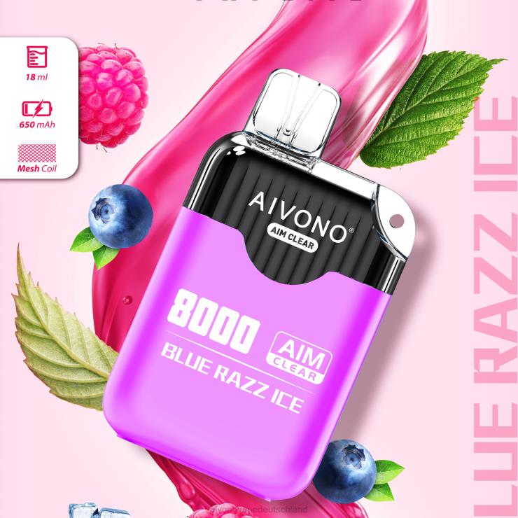 Aivono AIM CLEAR 8000 blaues Razz-Eis 4V0P8202 - Aivono Vape