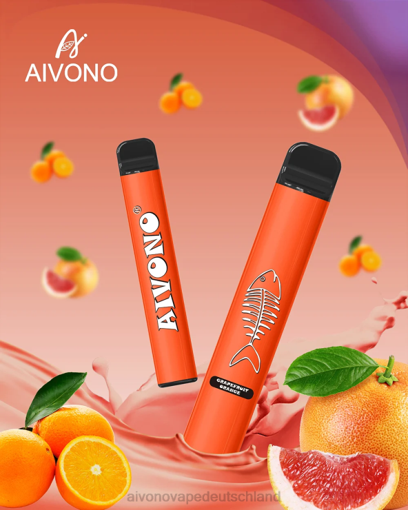 Aivono AIM FISHBONE 600 Grapefruit-Orange 4V0P8280 - Aivono Vape