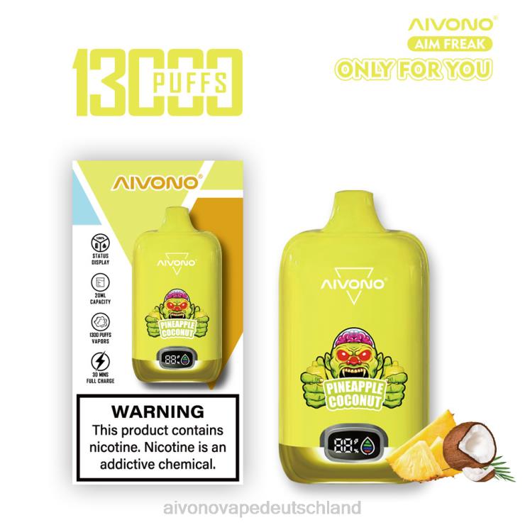 Aivono AIM FREAK 13000 Ananas-Kokosnuss 4V0P8248 - Aivono Vape Deutschland