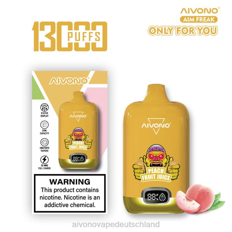 Aivono AIM FREAK 13000 Pfirsichfruchtsaft 4V0P8245 - Aivono Vape Deutschland