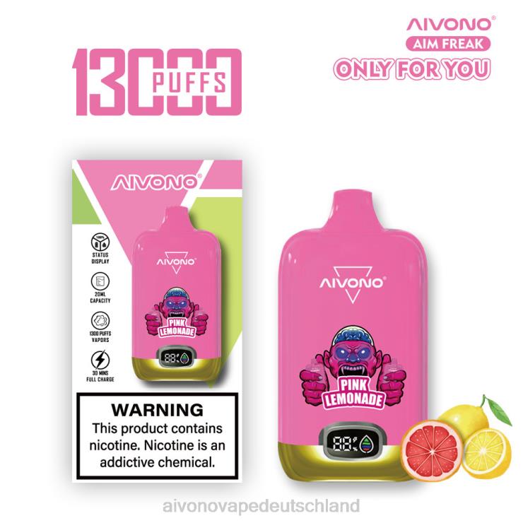 Aivono AIM FREAK 13000 rosa Limonade 4V0P8249 - Aivono Deutschland