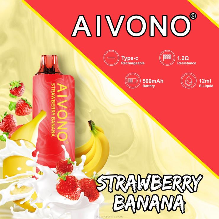 Aivono AIM GUN 7000 Erdbeerbanane 4V0P8107 - Aivono Vape Deutschland