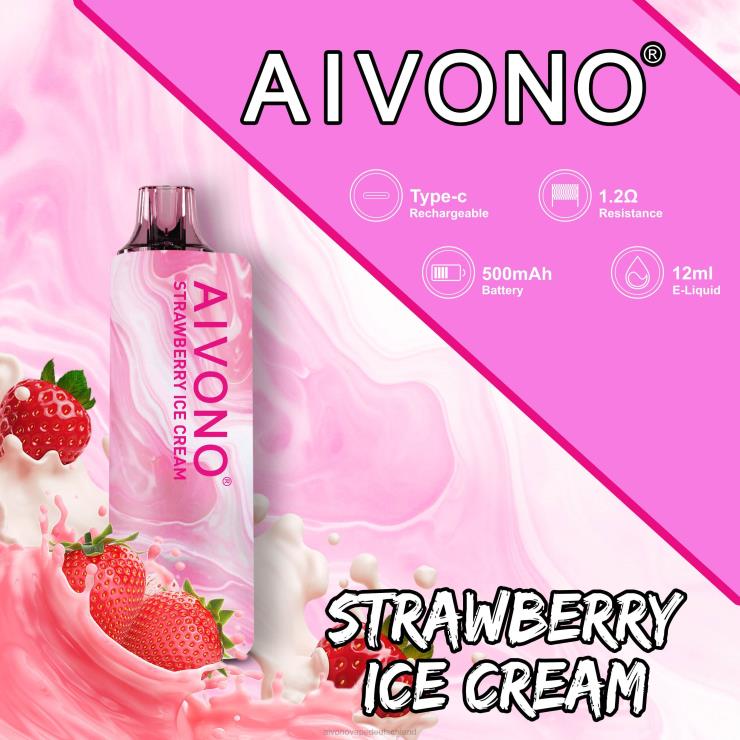 Aivono AIM GUN 7000 Erdbeereis 4V0P8105 - Aivono Deutschland