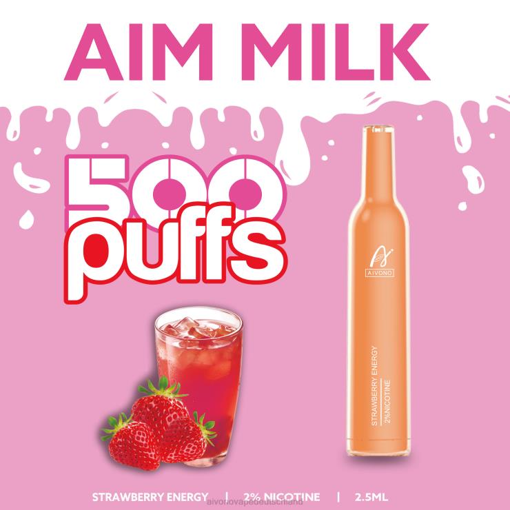 Aivono AIM MILK 500 Erdbeerenergie 4V0P8266 - Aivono Vape Deutschland