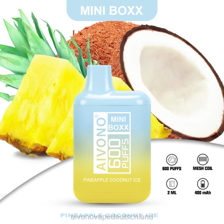 Aivono AIM MINI BOXX 600 Ananas-Kokos-Eis 4V0P8238 - Aivono Vape
