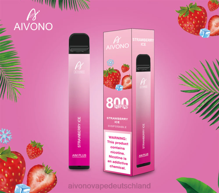 Aivono AIM PLUS 800 Erdbeereis 4V0P8193 - Aivono Vape