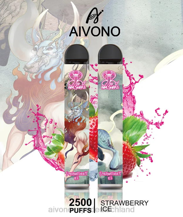 Aivono AIM SNAKE 2500 Erdbeereis 4V0P8319 - Aivono Vape