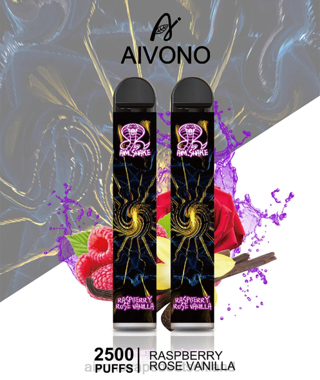 Aivono AIM SNAKE 2500 Himbeer-Rose-Vanille 4V0P8317 - Aivono Vape Deutschland