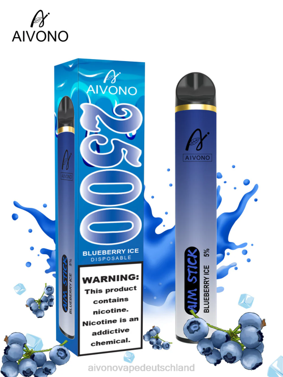 Aivono AIM STICK 2500 Blaubeereis 4V0P8152 - Aivono Vape Deutschland