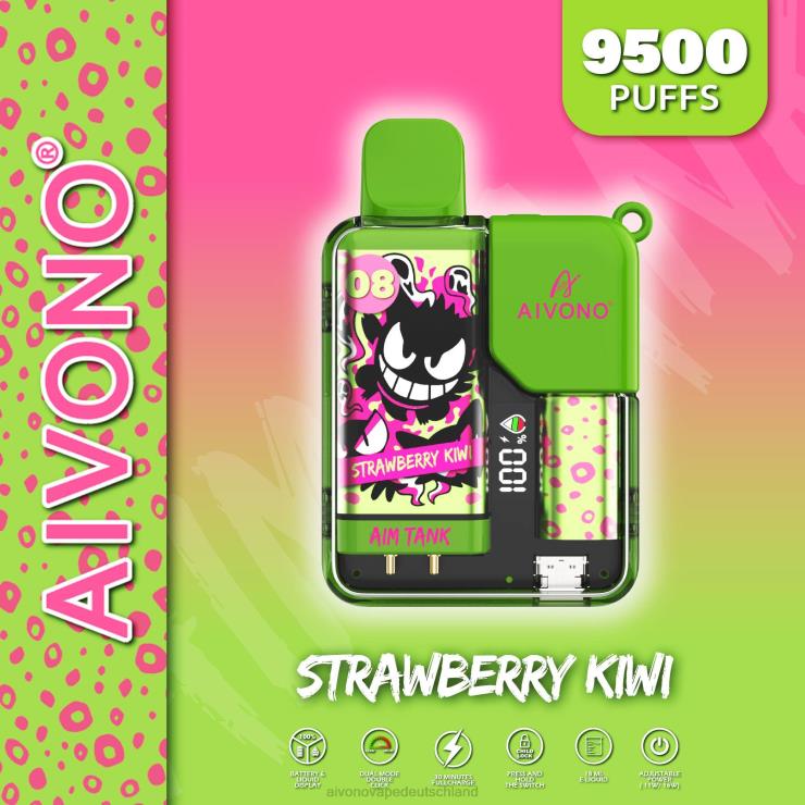 Aivono AIM TANK 9500 Erdbeer-Kiwi 4V0P847 - Aivono Vape Deutschland