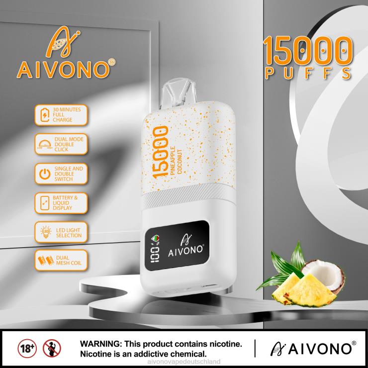 Aivono AIM magic 15000 Ananas-Kokosnuss 4V0P872 - Aivono Deutschland