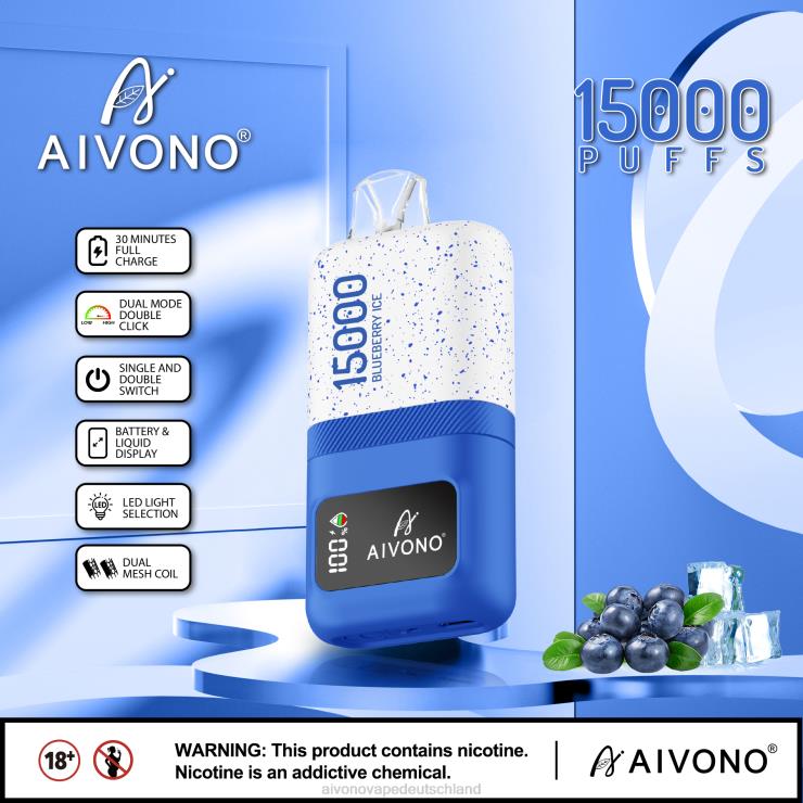 Aivono AIM magic 15000 Blaubeereis 4V0P868 - Aivono Vape Deutschland