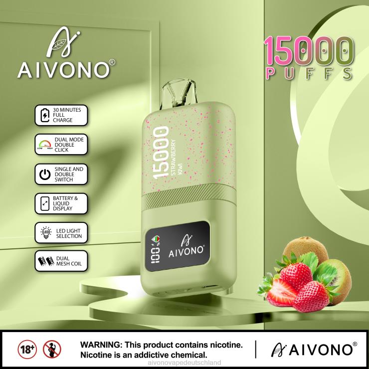 Aivono AIM magic 15000 Erdbeer-Kiwi 4V0P863 - Aivono Deutschland