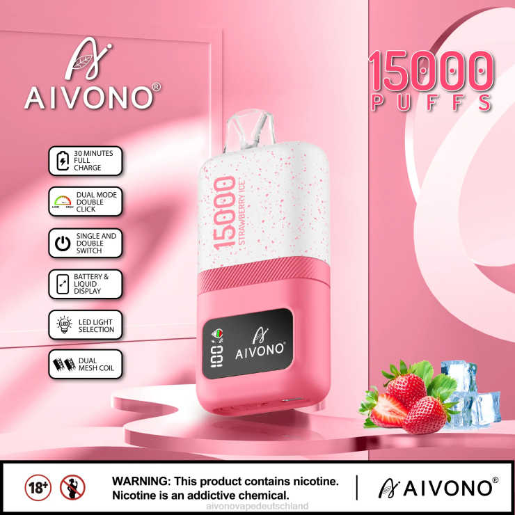 Aivono AIM magic 15000 Erdbeereis 4V0P871 - Aivono Vape Deutschland
