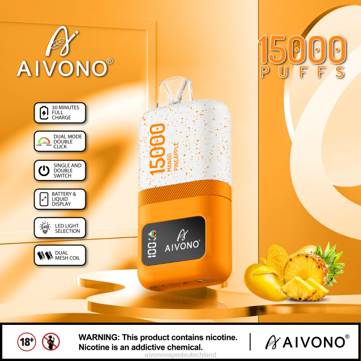 Aivono AIM magic 15000 Mango-Ananas 4V0P869 - Aivono Deutschland