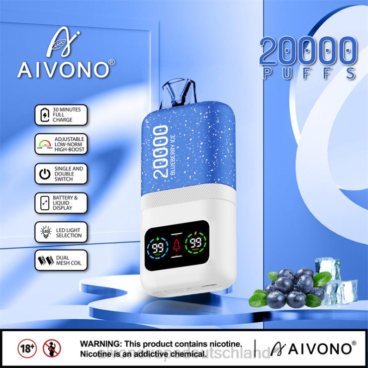 Aivono AIM magic 20000 Blaubeereis 4V0P873 - Aivono Vape