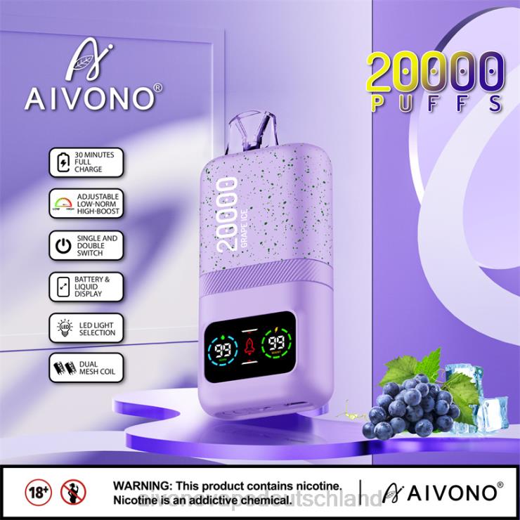 Aivono AIM magic 20000 Traubeneis 4V0P886 - Aivono Vape Deutschland