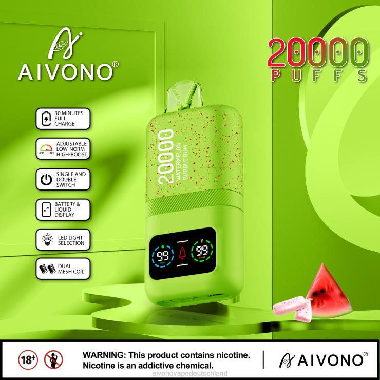 Aivono AIM magic 20000 Wassermelonen-Kaugummi 4V0P882 - Aivono Vape
