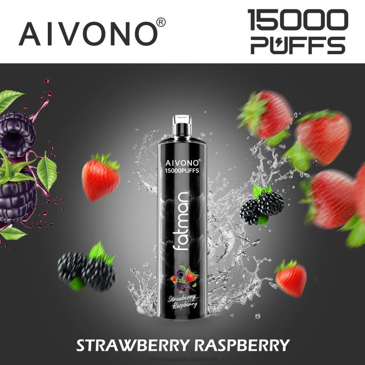 Aivono FATMAN 15000 Erdbeer-Himbeere 4V0P815 - Aivono Deutschland