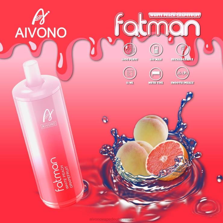 Aivono FATMAN 6800 Grapefruit 4V0P825 - Aivono Vape