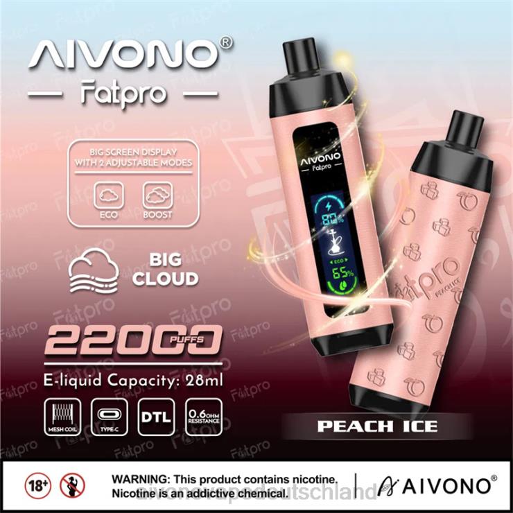 Aivono Fatpro 22000 Pfirsicheis 4V0P85 - Aivono Vape Deutschland