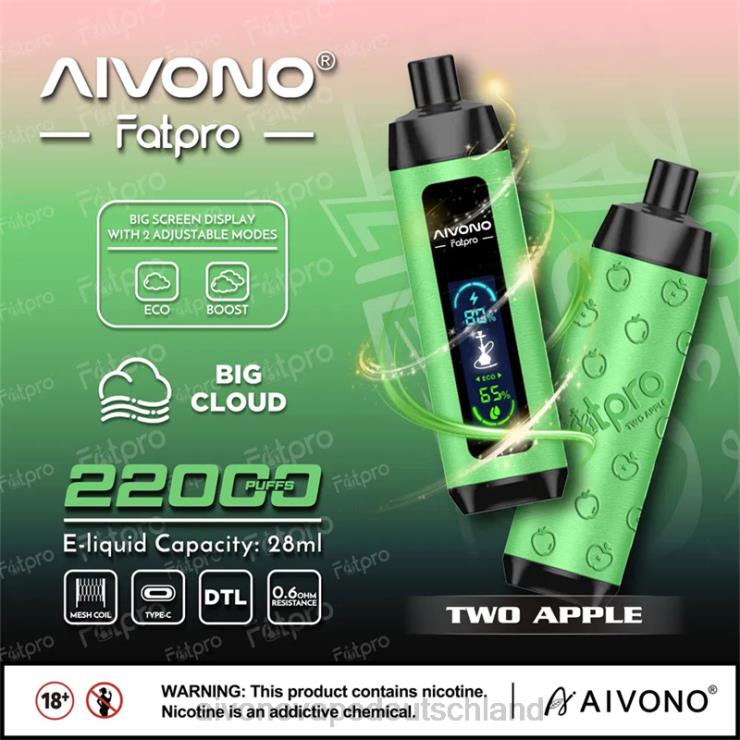 Aivono Fatpro 22000 zwei Apfel 4V0P81 - Aivono Vape