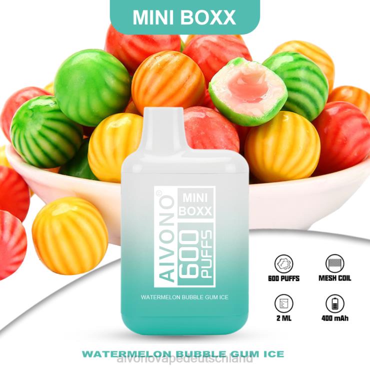 Aivono AIM MINI BOXX 600 Wassermelonen-Kaugummieis 4V0P8235 - Aivono Vape