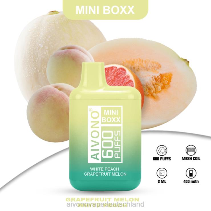Aivono AIM MINI BOXX 600 weiße Pfirsich-Grapefruitmelone 4V0P8241 - Aivono Vape