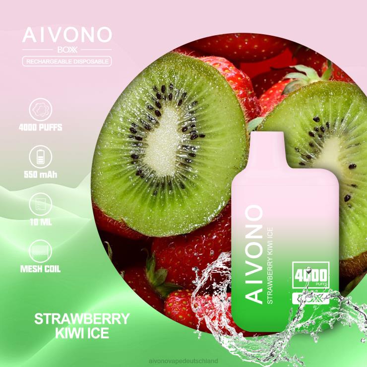 Aivono AIM BOXX 4000 Erdbeer-Kiwi-Eis 4V0P8229 - Aivono Vape
