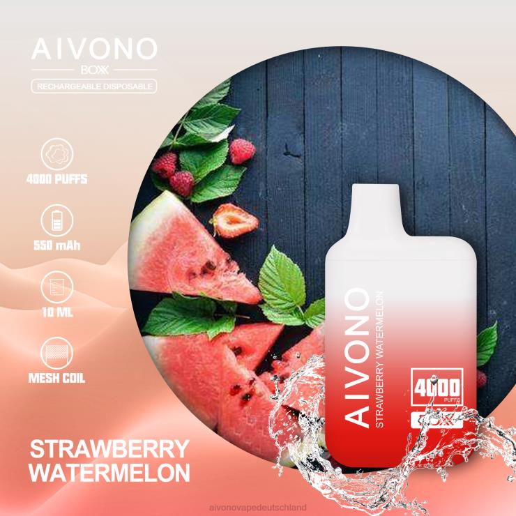 Aivono AIM BOXX 4000 Erdbeerwassermelone 4V0P8214 - Aivono Vape