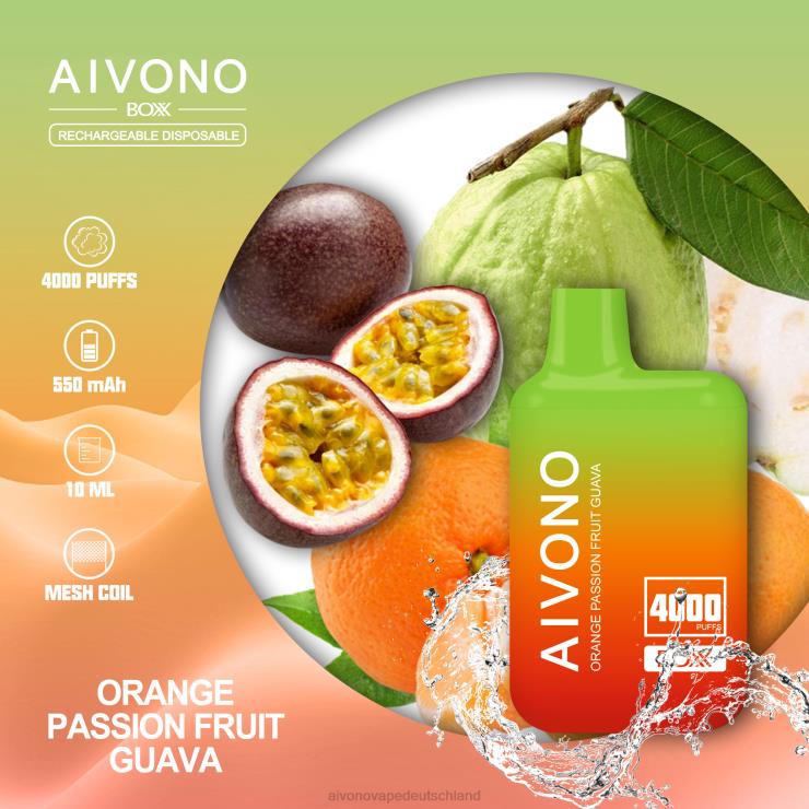 Aivono AIM BOXX 4000 Orangen-Passionsfrucht-Guave 4V0P8212 - Aivono Vape Deutschland