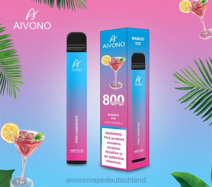 Aivono AIM PLUS 800 rosa Limonade 4V0P8191 - Aivono Vape Deutschland