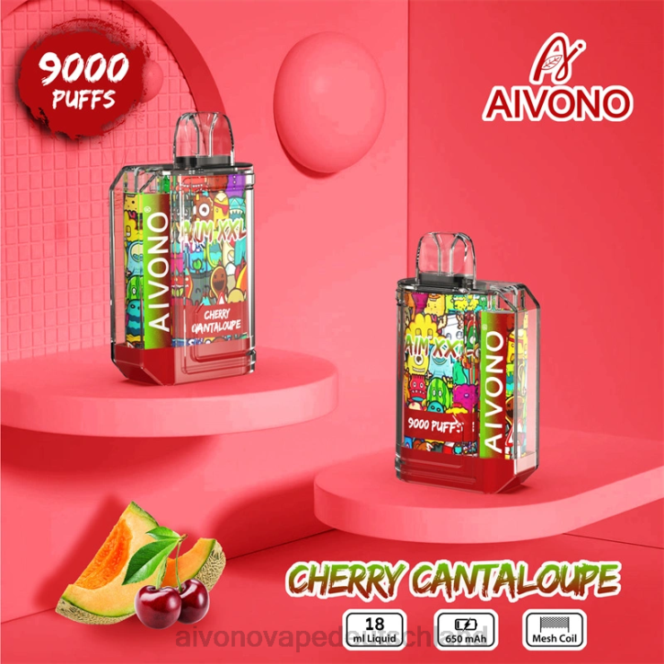 Aivono AIM XXL 9000 Mundaufkleber transparent Kirschmelone 4V0P857 - Aivono Deutschland