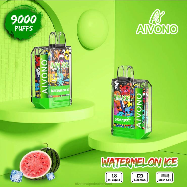 Aivono AIM XXL 9000 Mundaufkleber transparent Wassermeloneneis 4V0P848 - Aivono Deutschland