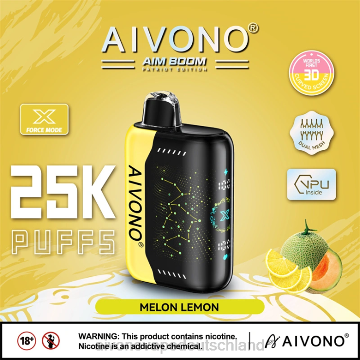 Aivono AIM BOOM 25000 Melone Zitrone 4V0P8348 - Aivono Deutschland