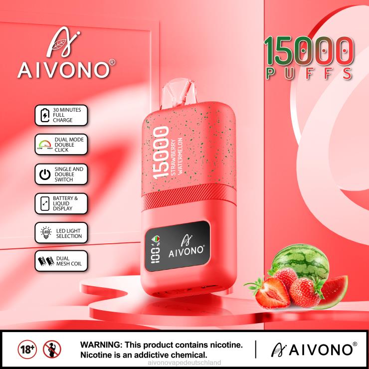 Aivono AIM magic 15000 Erdbeerwassermelone 4V0P858 - Aivono Vape