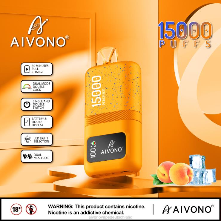 Aivono AIM magic 15000 Pfirsicheis 4V0P859 - Aivono Vape Deutschland