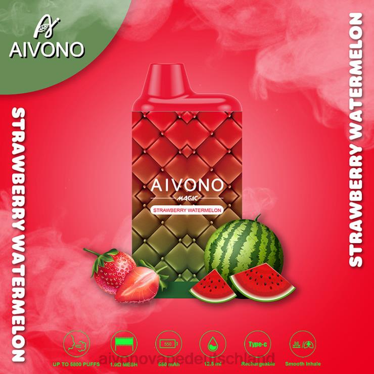 Aivono AIM MAGIC 5800 Mundbox-Zigarette Erdbeerwassermelone 4V0P899 - Aivono Deutschland