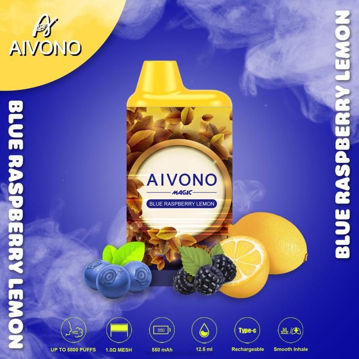 Aivono AIM MAGIC 5800 Mundbox-Zigarette blaue Himbeerzitrone 4V0P891 - Aivono Vape