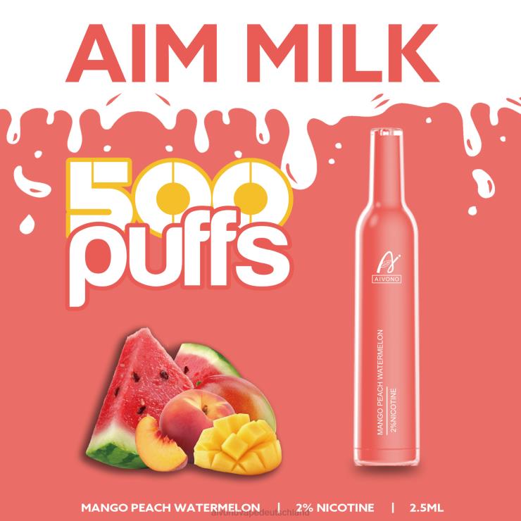 Aivono AIM MILK 500 Mango-Pfirsich-Wassermelone 4V0P8268 - Aivono Vape