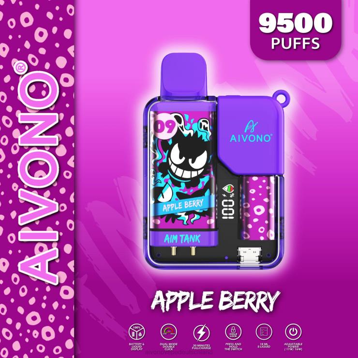 Aivono AIM TANK 9500 Apfelbeere 4V0P843 - Aivono Vape