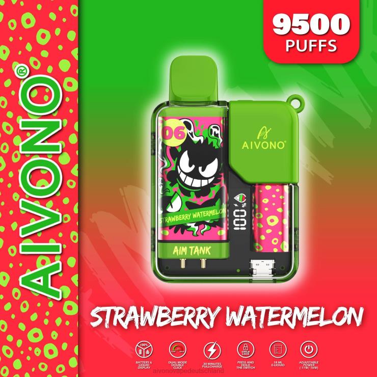 Aivono AIM TANK 9500 Erdbeerwassermelone 4V0P846 - Aivono Vape