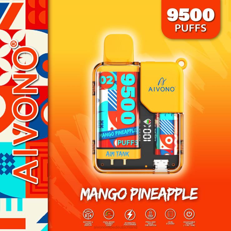Aivono AIM TANK 9500 Mango-Ananas 4V0P834 - Aivono Vape