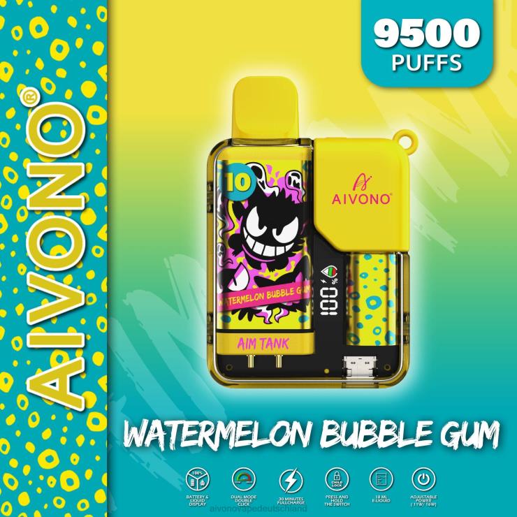 Aivono AIM TANK 9500 Wassermelonen-Kaugummi 4V0P844 - Aivono Vape Deutschland